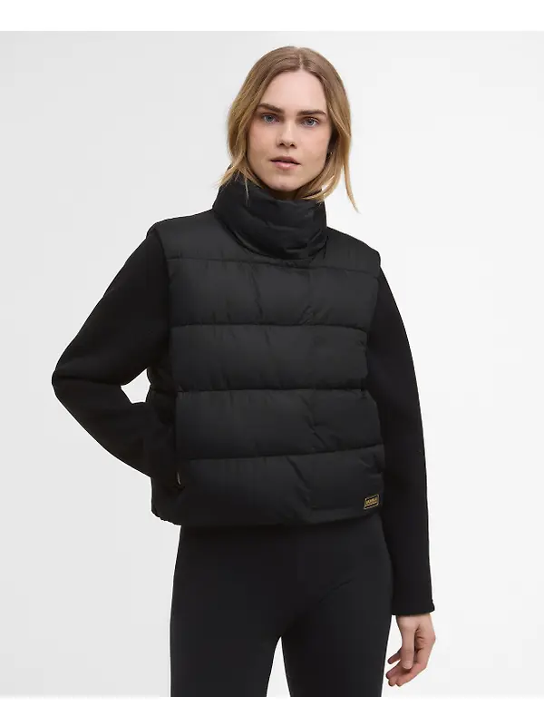 Barbour International Women's San Telmo Quilted Sweatshirt - Black Image 2
