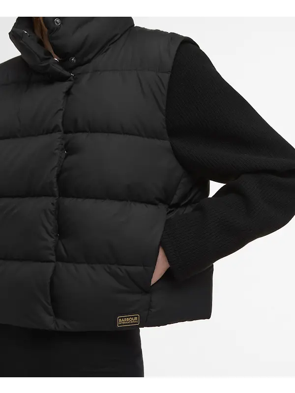 Barbour International Women's San Telmo Quilted Sweatshirt - Black Image 5