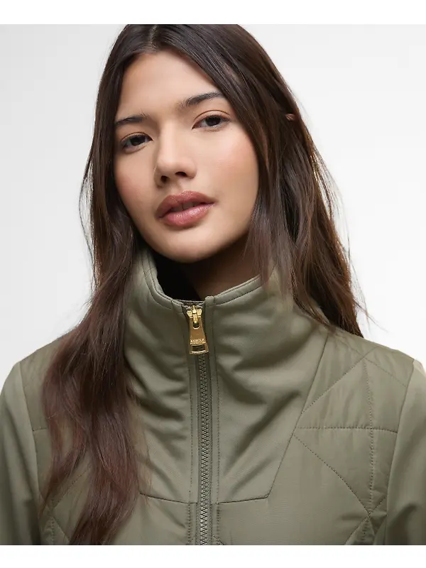 Barbour International Women's Kya Quilted Sweat Jacket - Dusky Khaki Image 5