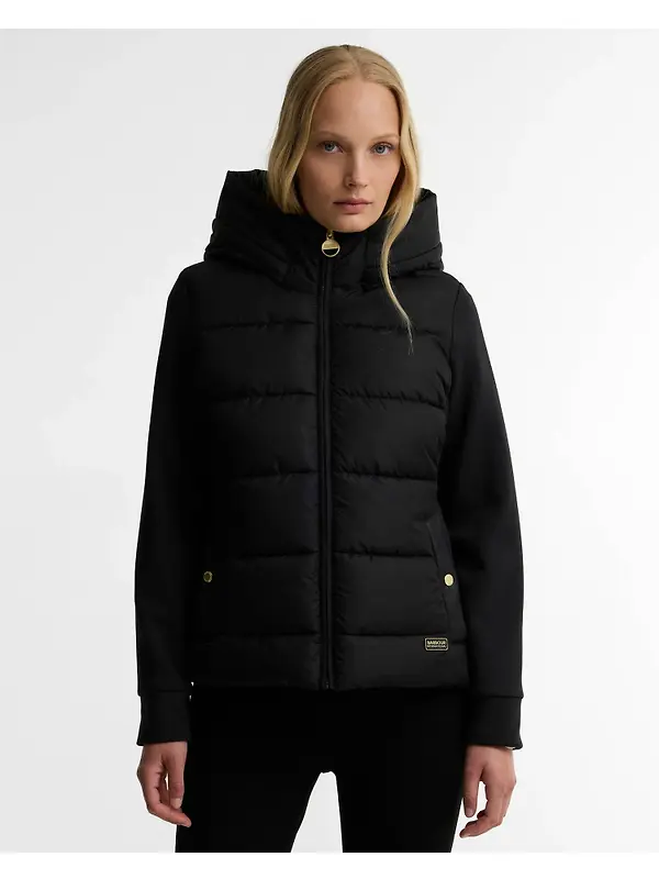 Barbour International Women's Conway Quilted Sweatshirt Jacket - Black Image 2