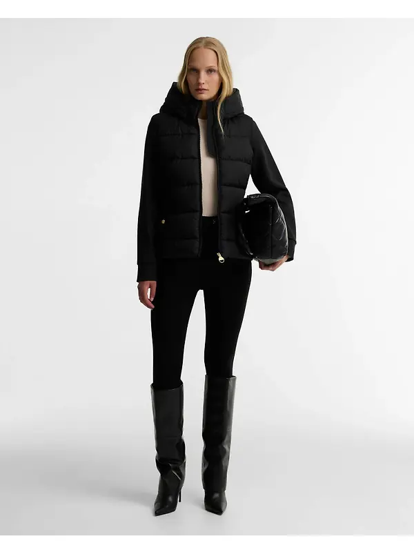 Barbour International Women's Conway Quilted Sweatshirt Jacket - Black Image 3