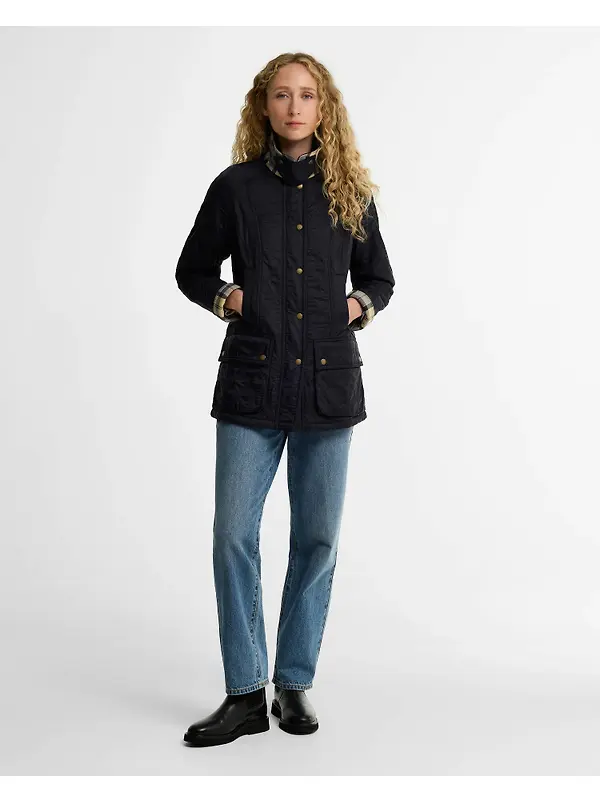 Barbour Women's Beadnell Polarquilt Jacket - Navy / Navy Image 4