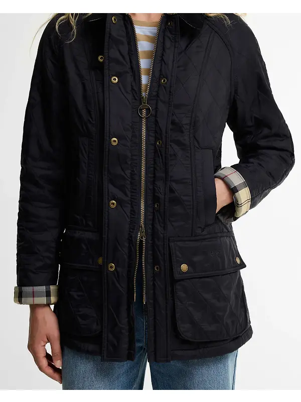 Barbour Women's Beadnell Polarquilt Jacket - Navy / Navy Image 7