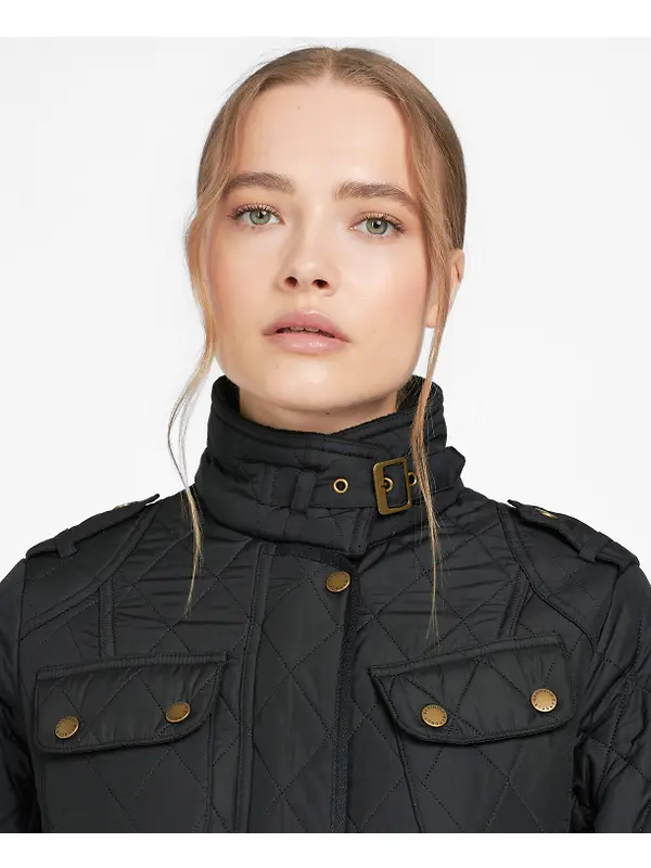 Barbour International Women's Tourer Polarquilt Jacket - Black/Black Image 4