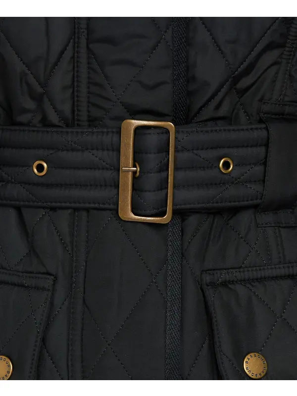 Barbour International Women's Tourer Polarquilt Jacket - Black/Black Image 6