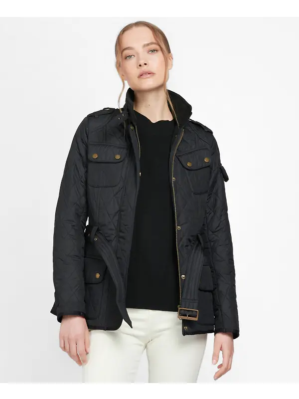 Barbour International Women's Tourer Polarquilt Jacket - Black/Black Image 5