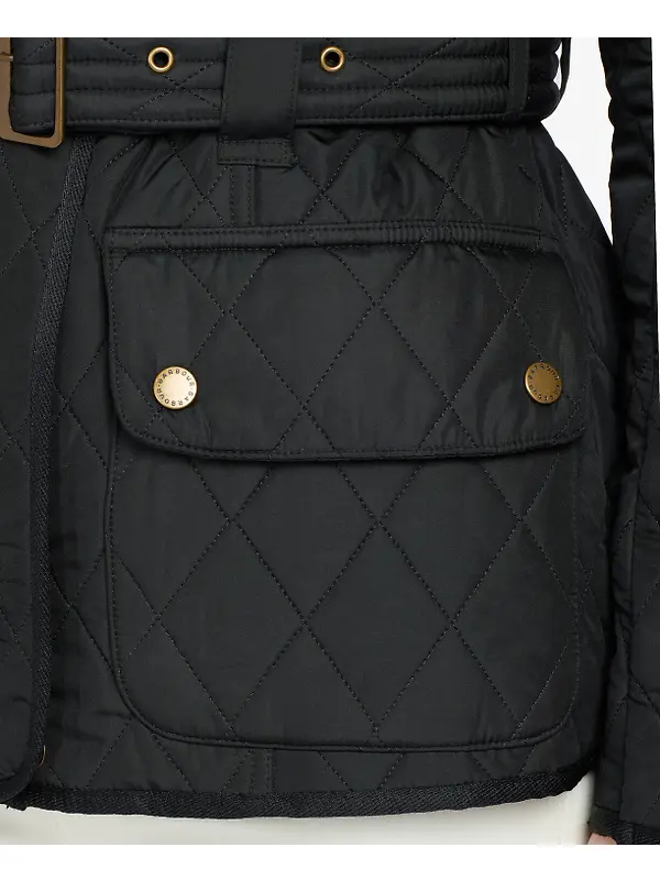 Barbour International Women's Tourer Polarquilt Jacket - Black/Black Image 7