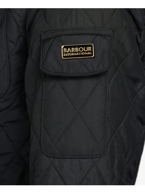 Barbour International Women's Tourer Polarquilt Jacket - Black/Black Image 9