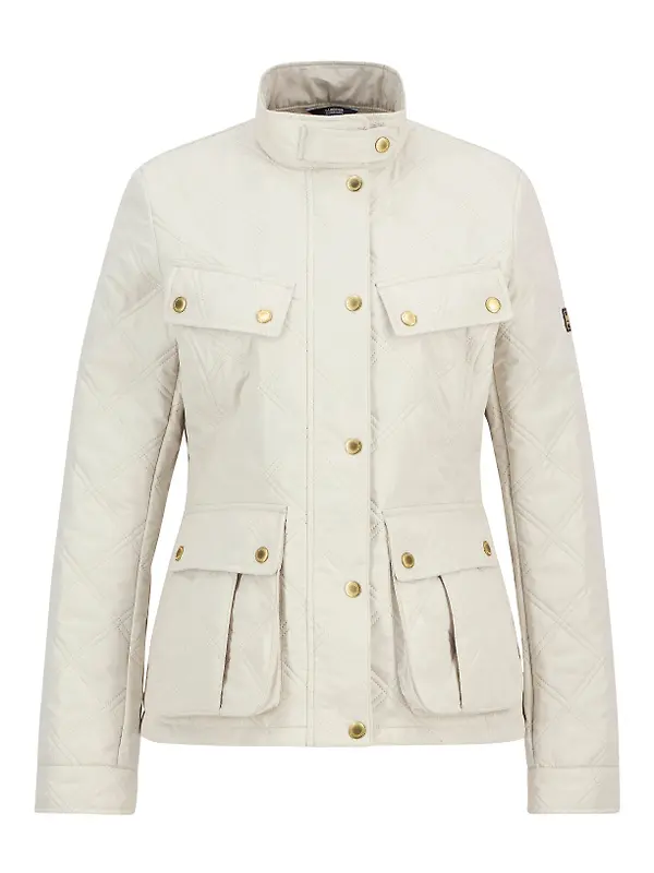 Barbour International Women's Halsey Quilted Jacket - Silver Birch/Silver Birch Image 1