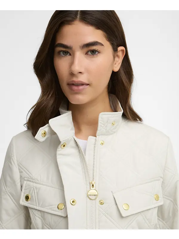 Barbour International Women's Halsey Quilted Jacket - Silver Birch/Silver Birch Image 5