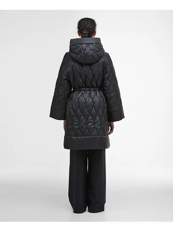 Barbour Women's Celine Quilted Jacket - Black/Onyx Tartan Image 4