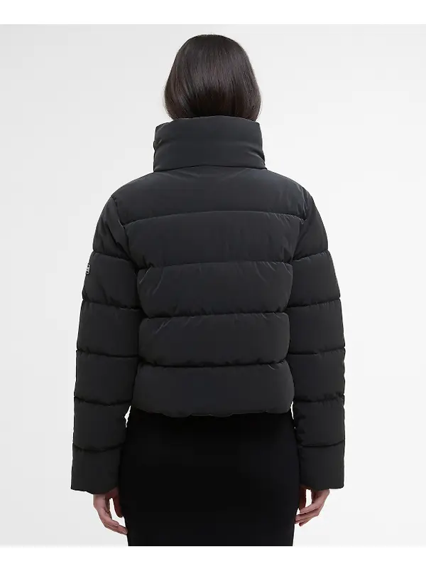 Barbour International Women's Hudson Velvet Puffer Jacket - Black Image 4