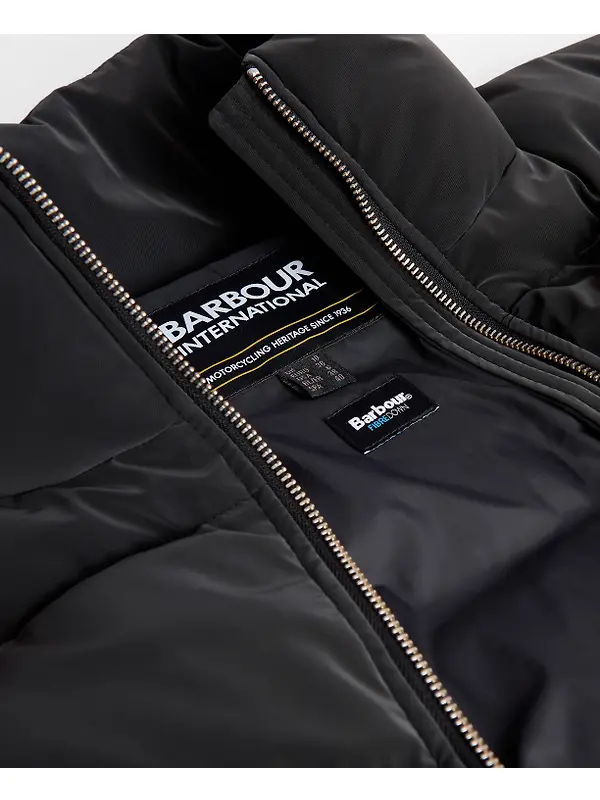 Barbour International Women's Hudson Velvet Puffer Jacket - Black Image 7