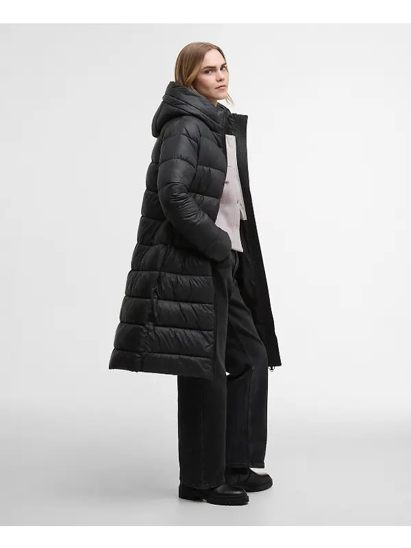 Barbour International Women's Olivios Longline Puffer Jacket - Black Image 3