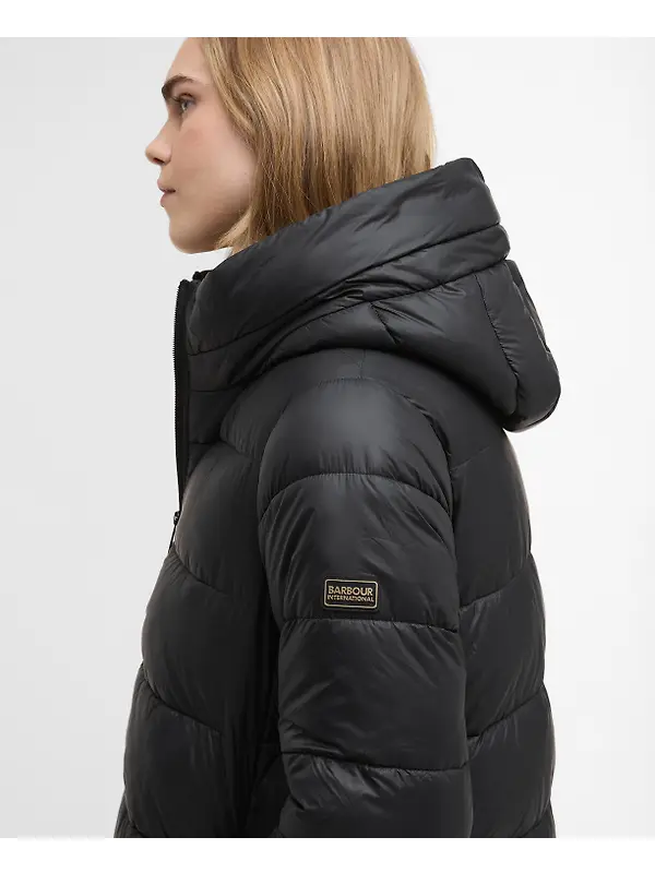 Barbour International Women's Olivios Longline Puffer Jacket - Black Image 5