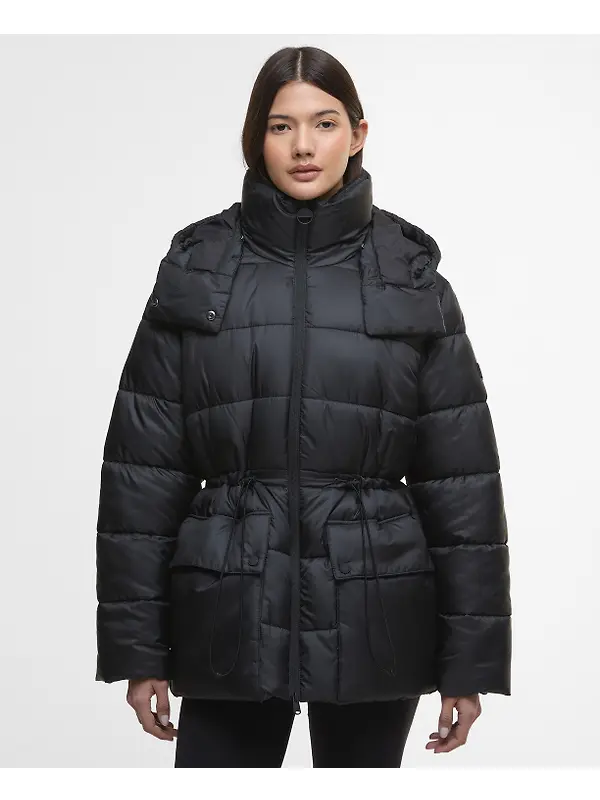 Barbour International Women's Lisbon Puffer Jacket - Black Image 2