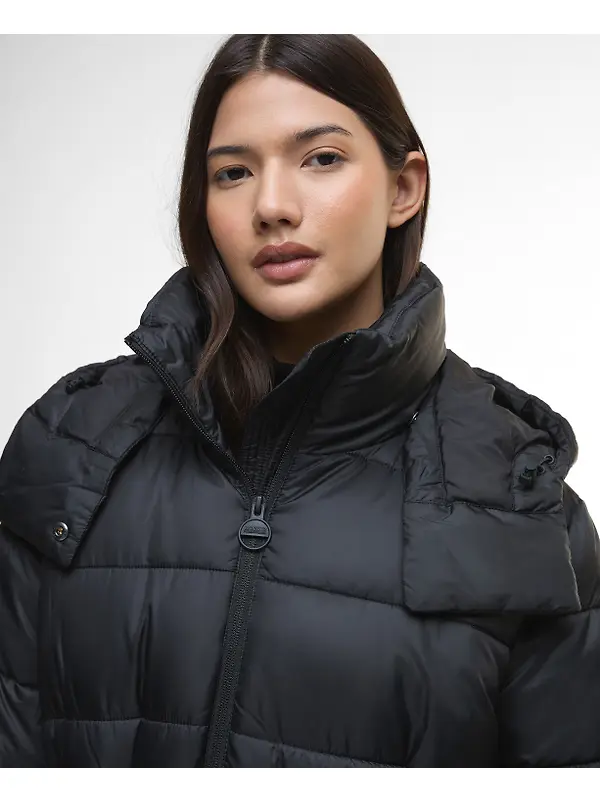 Barbour International Women's Lisbon Puffer Jacket - Black Image 5
