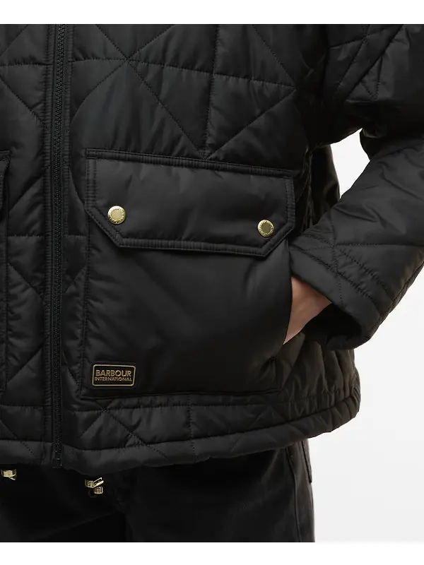 Barbour International Women's Juliana Quilted Jacket - Black Image 7