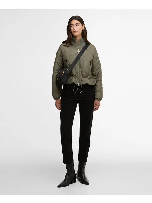 Barbour International Women's Pagan Quilted Jacket - Dusky Khaki Image 3
