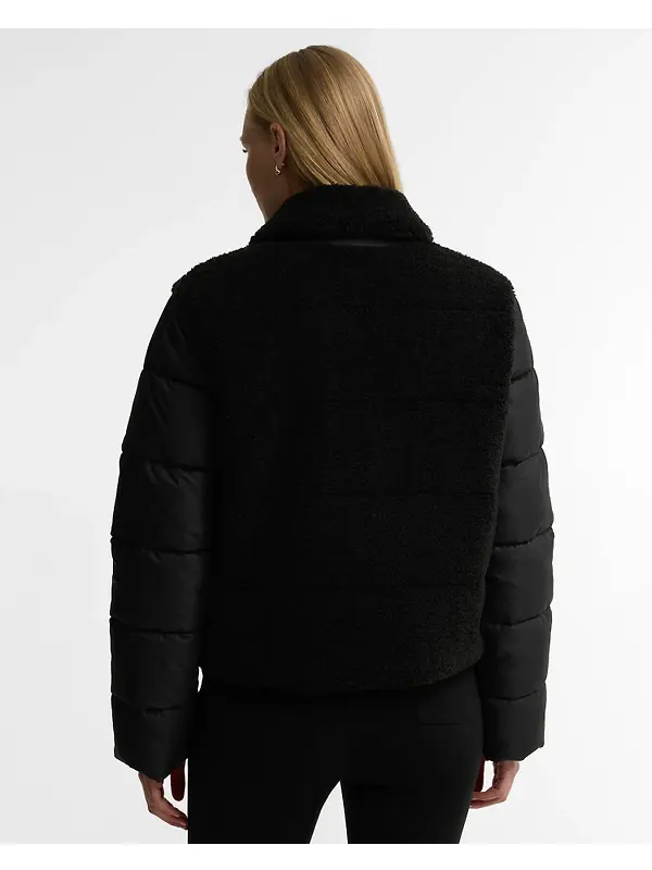 Barbour International Women's Luna Fleece Quilted Jacket - Black Image 4