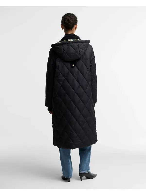 Barbour Women's Rudson Quilted Jacket - Black / Ancient Image 3