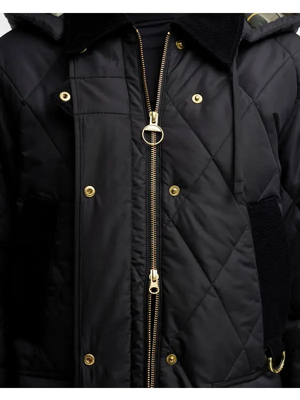 Barbour Women's Rudson Quilted Jacket - Black / Ancient Image 5