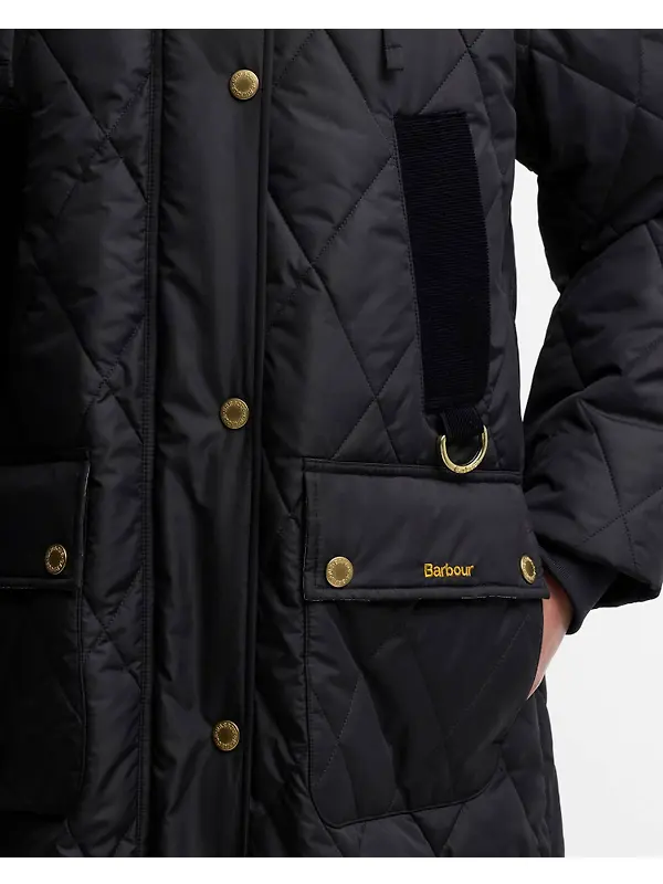 Barbour Women's Rudson Quilted Jacket - Black / Ancient Image 6