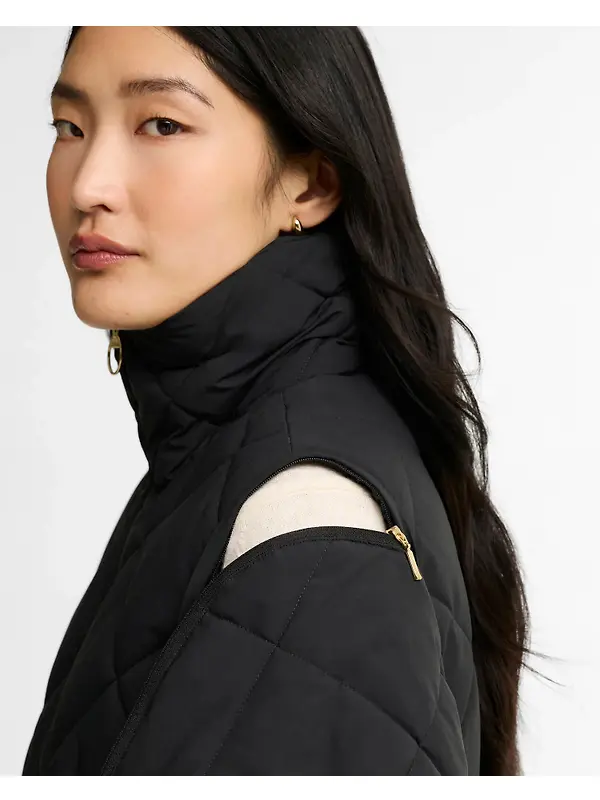 Barbour Women's Tanfield Puffer Jacket - Black / Ancient Image 5