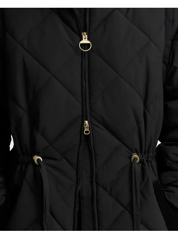 Barbour Women's Tanfield Puffer Jacket - Black / Ancient Image 6