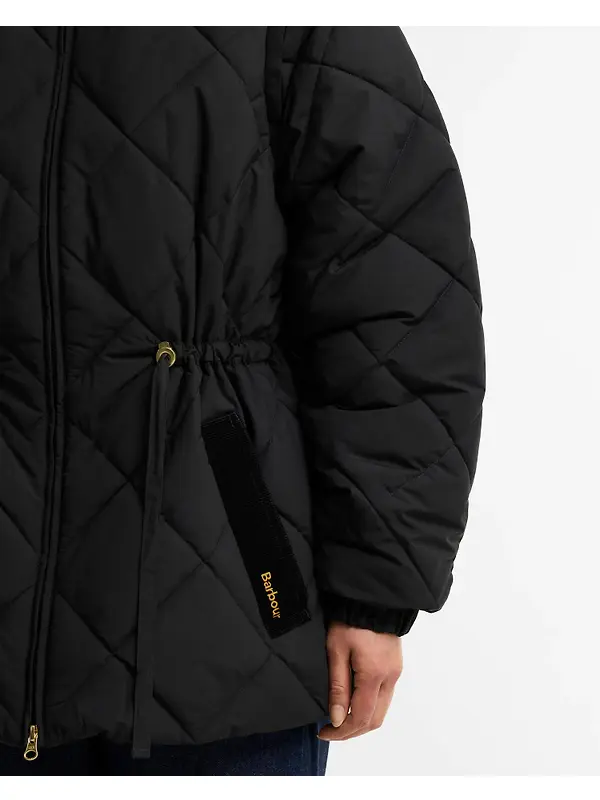Barbour Women's Tanfield Puffer Jacket - Black / Ancient Image 7