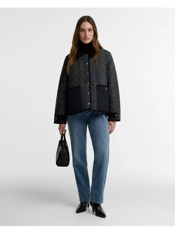 Barbour Women's Ainsdale Check Quilted Jacket - Shadow Classic Image 3