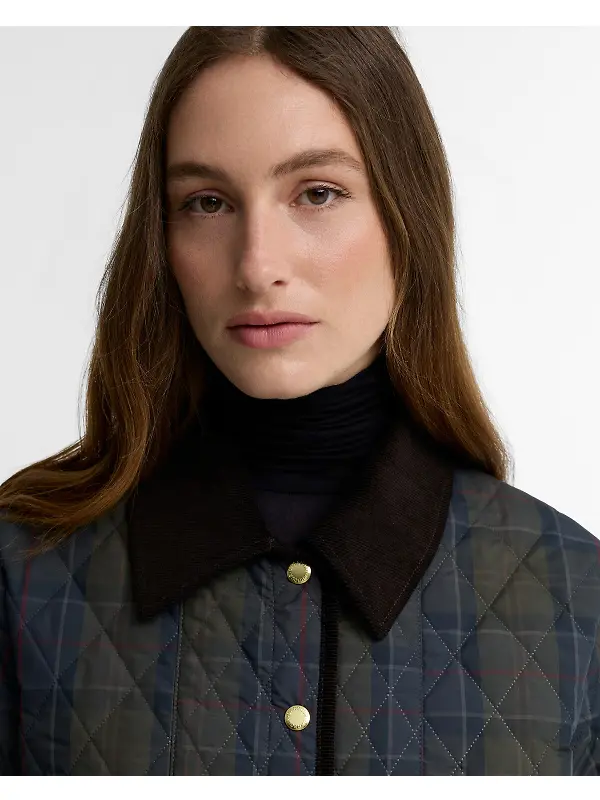 Barbour Women's Ainsdale Check Quilted Jacket - Shadow Classic Image 5