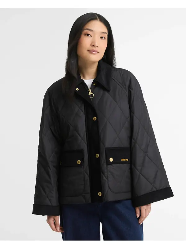 Barbour Women's Kilnwick Quilted Jacket - Black / Ancient Image 2