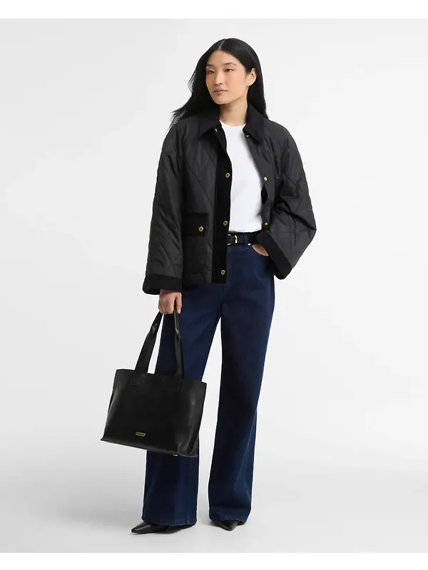 Barbour Women's Kilnwick Quilted Jacket - Black / Ancient Image 3