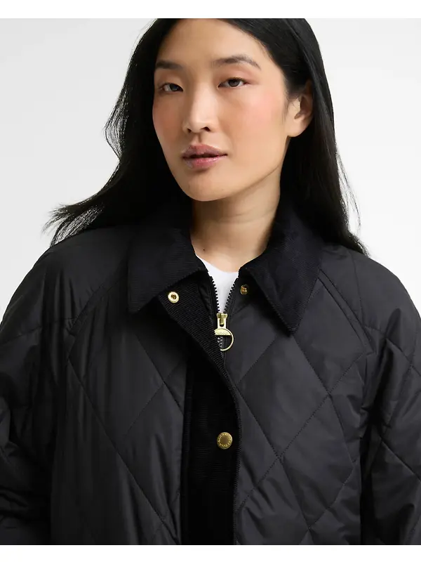 Barbour Women's Kilnwick Quilted Jacket - Black / Ancient Image 4