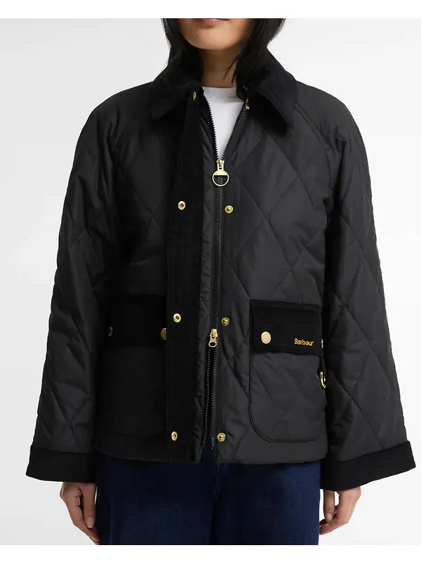 Barbour Women's Kilnwick Quilted Jacket - Black / Ancient Image 5