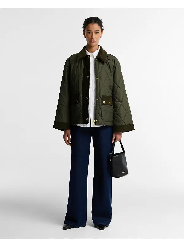 Barbour Women's Kilnwick Quilted Jacket - Olive / Shadow Classic Image 3