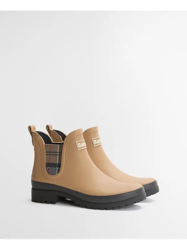 Barbour Women's Mallow Chelsea Welly - Beige/Dress Tartan Image 3