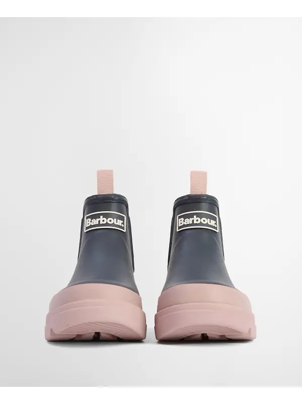 Barbour Women's Nimbus Chelsea Wellington Boots - Dusky Grey/Gardenia Pink Image 4