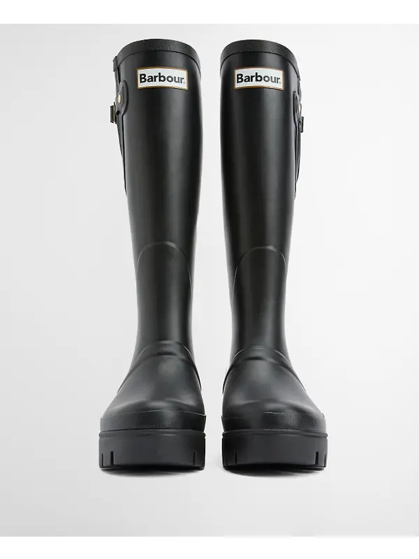 Barbour Women's Leighton Tall Wellington Boots - Black Image 5