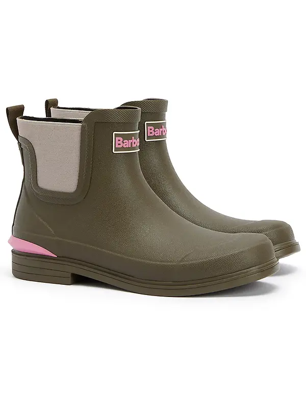 Barbour Women's Abbeyfield Packable Ankle Wellingtons - Olive Image 1