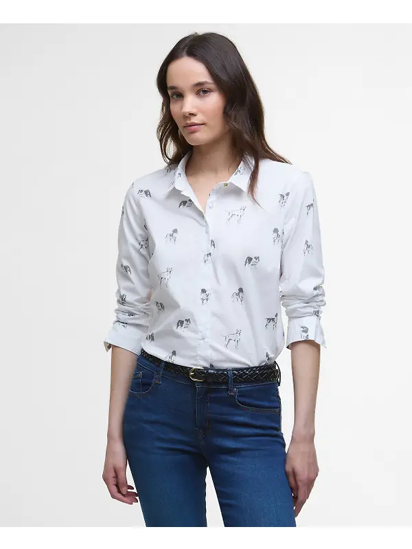 Barbour Women's Brambles Shirt - Dog Print Image 2