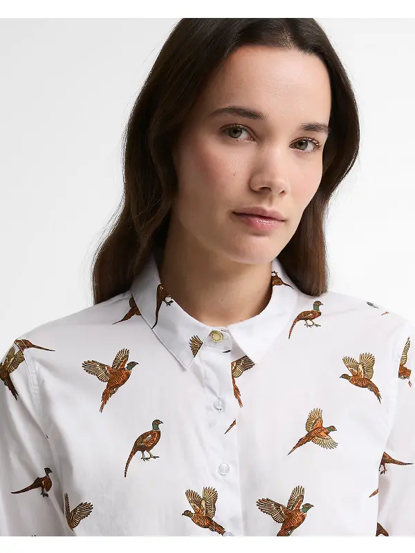 Barbour Women's Brambles Shirt - Multi Bird Image 5