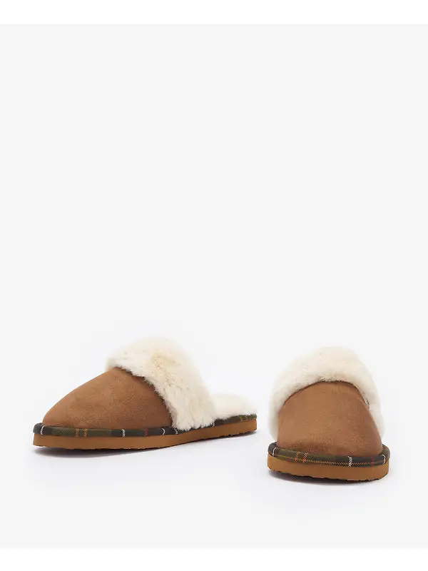 Barbour Women's Claudia Mule Slippers - Camel Image 2