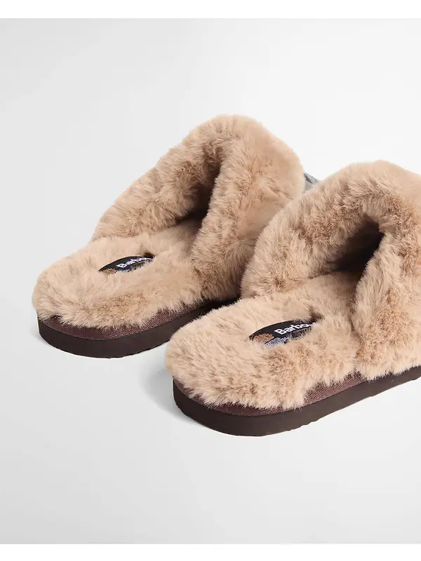Barbour Women's Claudia Tartan Mule Slippers - Light Birchwood Dress Tartan Image 5