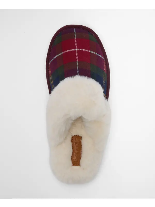 Barbour Women's Claudia Tartan Mule Slippers - Winterberry Tartan Image 8