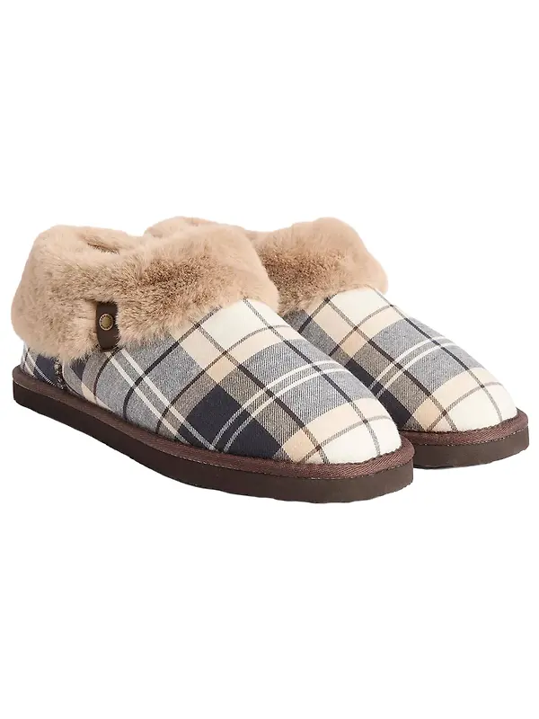 Barbour Women's Eloise Tartan Slipper Boots - Lt Birchwood Dress Tartan Image 1