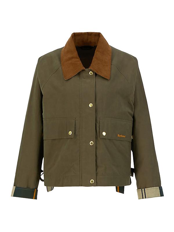 Barbour×TRIUMPH オリーブグリーンジャケット Barbour Women's Medland Showerproof Jacket - Ivy Green/Ancient
