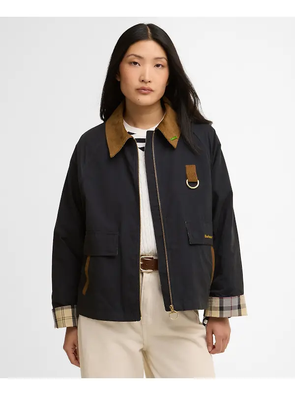 Barbour Women's Icons Spey Showerproof Jacket - Dark Navy/Dress Image 2