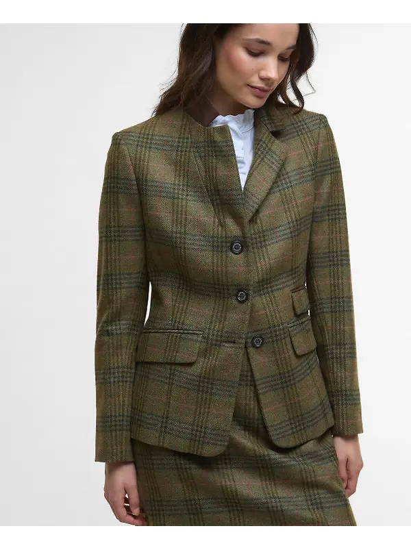 Barbour Women's Carlby Tailored Jacket - Arabesque/Brown Image 5